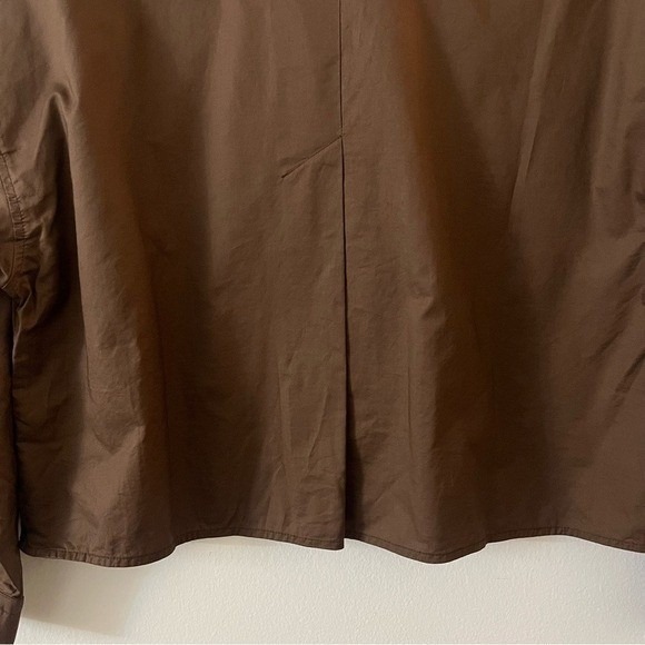 Everlane Shirt Womens Brown Chestnut Cotton Button Front XXS Minimalist NWT - Picture 10 of 13